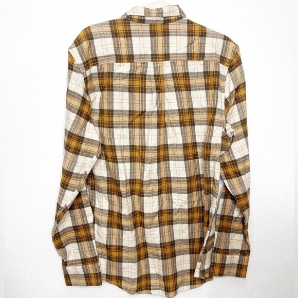 14th & Union Men’s Trim Fit  Plaid Button Front Flannel Long Sleeve Shirt Medium - Picture 2 of 8